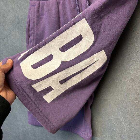 NBA Sweat Shorts Mens Medium Big Graphic Print Logo Basketball Athletic Gym - Picture 5 of 9